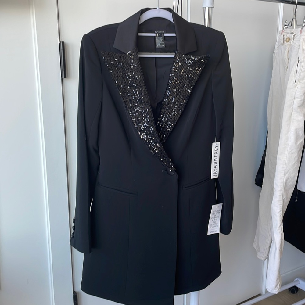 Tuxedo dress/jacket/ evening wear